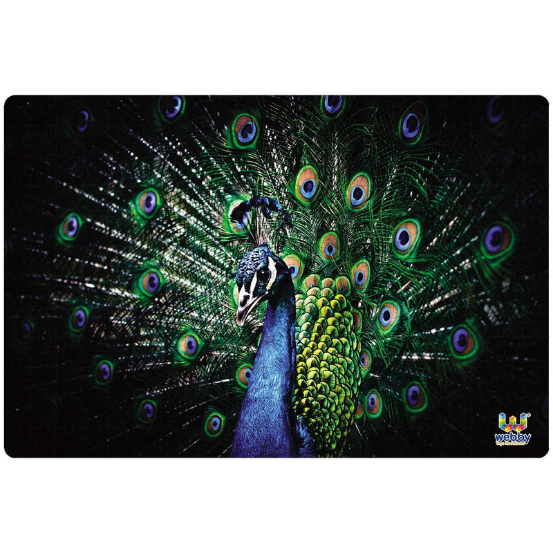 Beautiful Peacock Wooden Jigsaw Puzzle - 252 Pieces