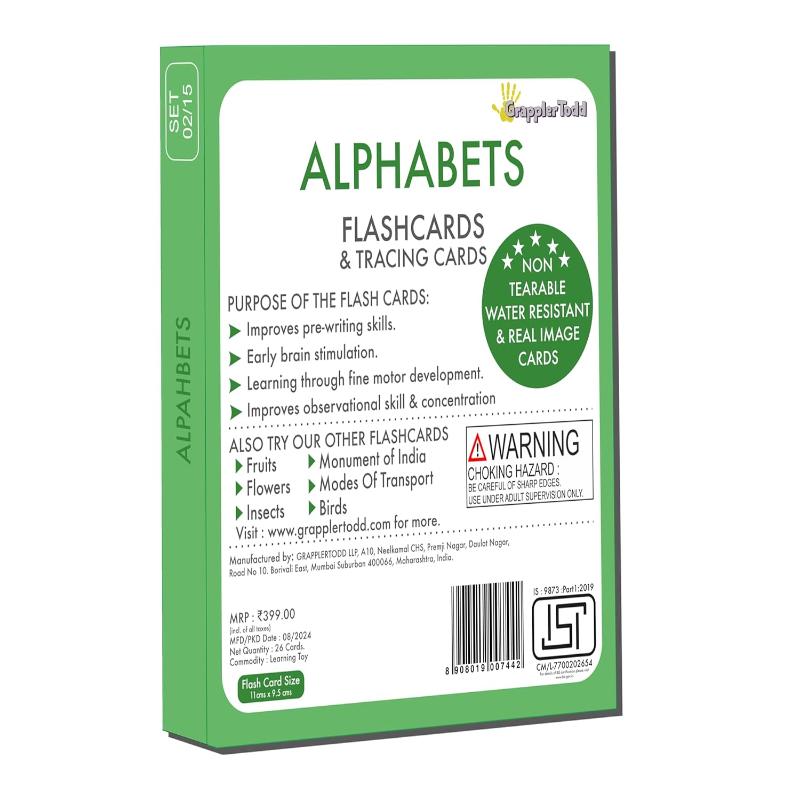 Alphabets & Tracing Activity Flashcards