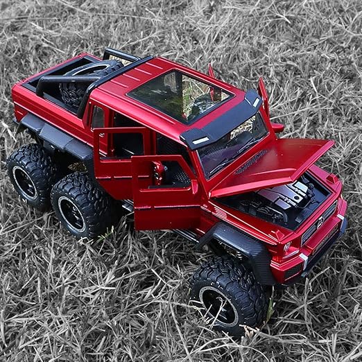 Resembling Amg 6X6 Kids Metal Diecast Car Modal Zinc Alloy Pull Back Car Toy Vehicles (Red)