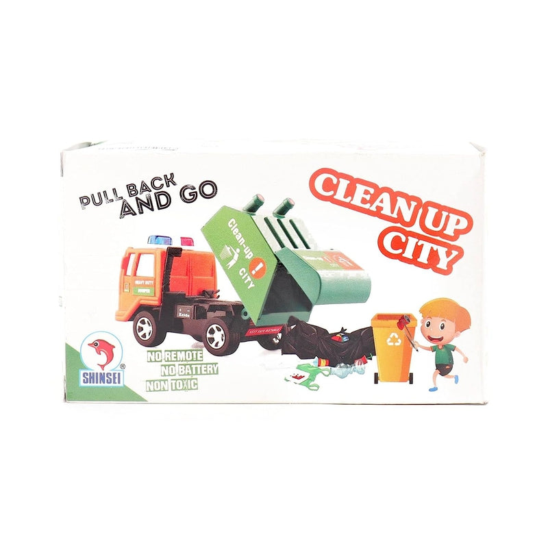 Clean Up City Truck Maintenance Free Pullback Spring Action Race Toy