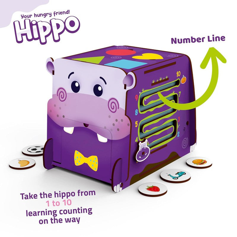 Hippopotamus Game - Learn to Identify Edible and Non Edible Items | Early Educational Development Activity Toy for Preschool and Montessori Kids