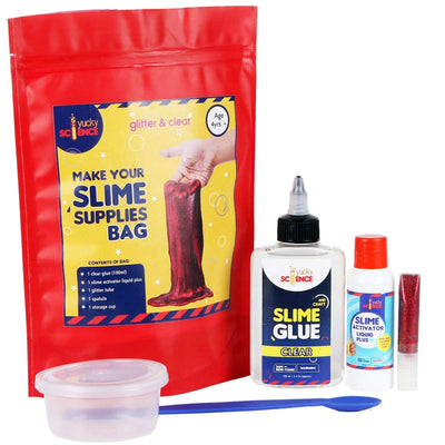 DIY Slime Making Supplies Bag- Glitter and Clear Activity Kit