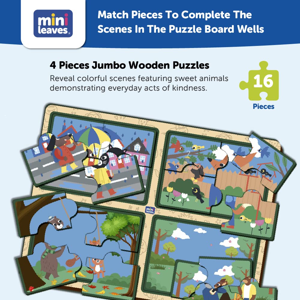 4 Pieces Of Act of Kindness Jumbo Pieces Puzzle (Set of 4)