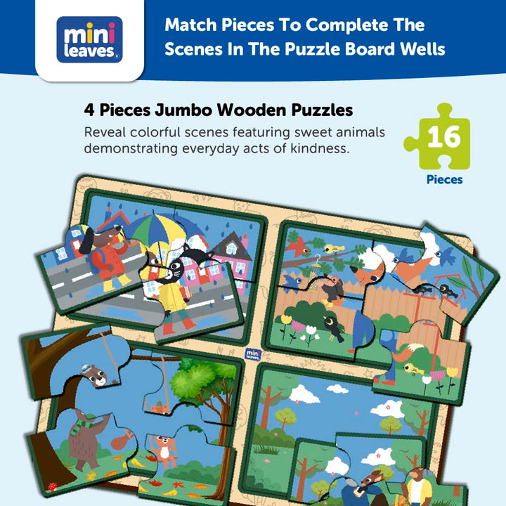 4 Pieces Of Act of Kindness Jumbo Pieces Puzzle (Set of 4)