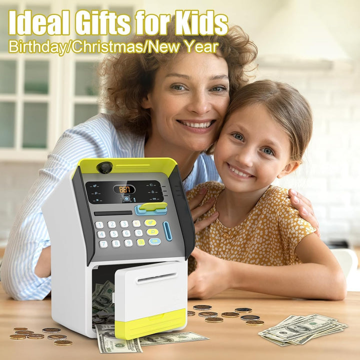 Lumo Brilliant Toys Face Recognition ATM Piggy Bank for Kids with Debit Card | Talking ATM Machine