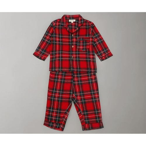 Little Ginnie Cotton Night Suit Pajama Set | Red and Blue
