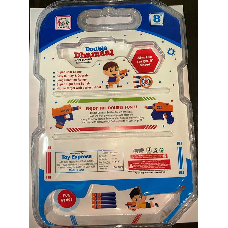 Double Dhamal Soft Blaster with 8 Darts (Toys Express)