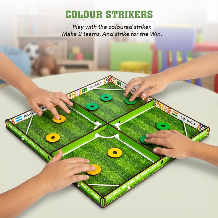 Toy Box by Ratna Quarter Final | 3-in-1 Game Set | Football, Colour Strikers & Ludo