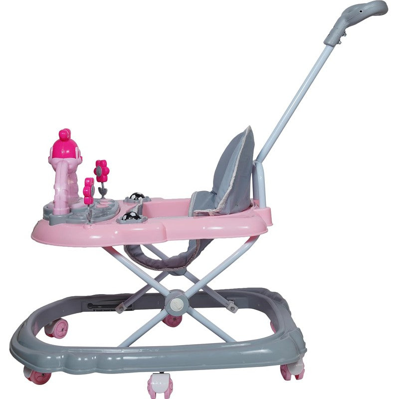 Sweety Musical Activity Walker With Parental Control Rod (9 Months to 1.5 Years) | COD Not Available | Pink