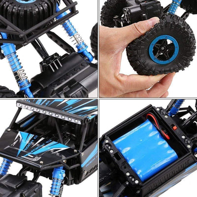 Car Monster Truck Off Road 1:18 Rechargeable 4Wd 2.4GHz Rock Crawler (Assorted Colour)