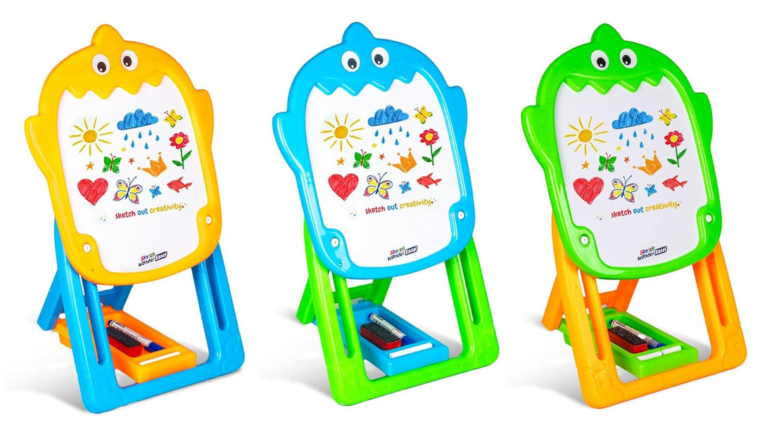 Avis by Ratna Sketch Wonder Easel | 2-in-1 Double-Sided Chalk & Marker Board