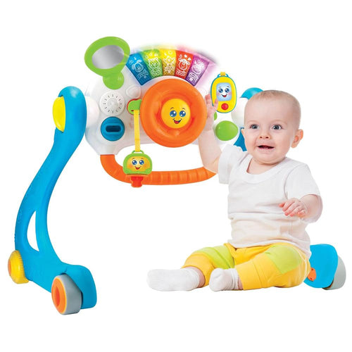 Winfun 5 in 1 Driver Play Gym Walker with Horn, Gear Stick, Ignition Key & Turning Wheel