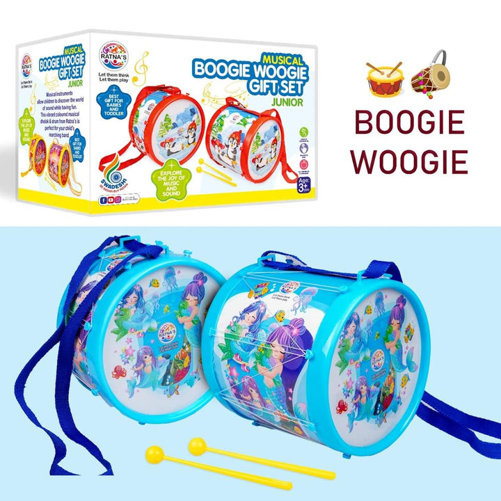 Ratnas Musical Boogie Woogie Drum Gift Set Junior | Assorted Colours & Design