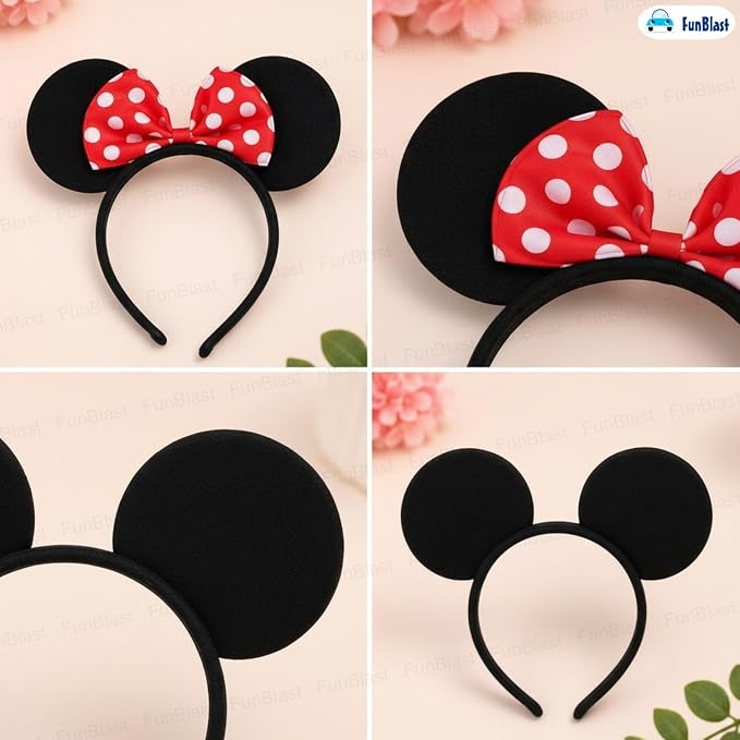 FunBlast Pack of 2 Hairbands for Baby Girls | Cartoon Ear Hair Band