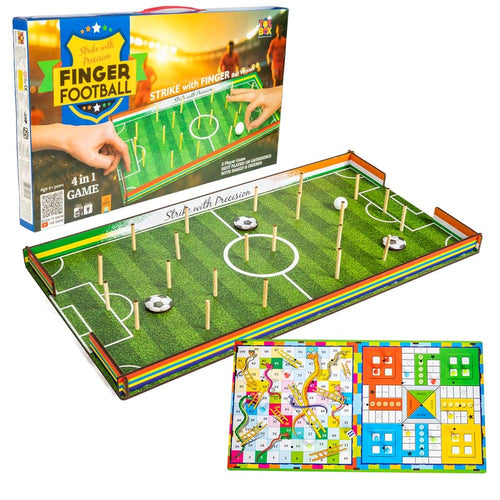 Toy Box by Ratna 4-in-1 Finger Football Table Top Game | Strike with Finger