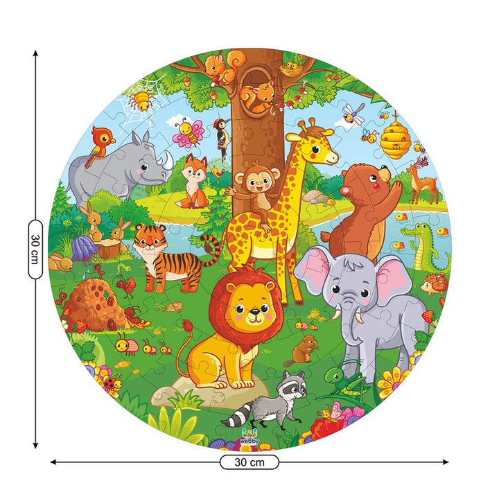 Wooden Jungle Jigsaw Puzzle, 60 Pcs