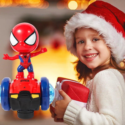 Superhero Interactive Car With Colorful Flashing Lights & Music (Red)