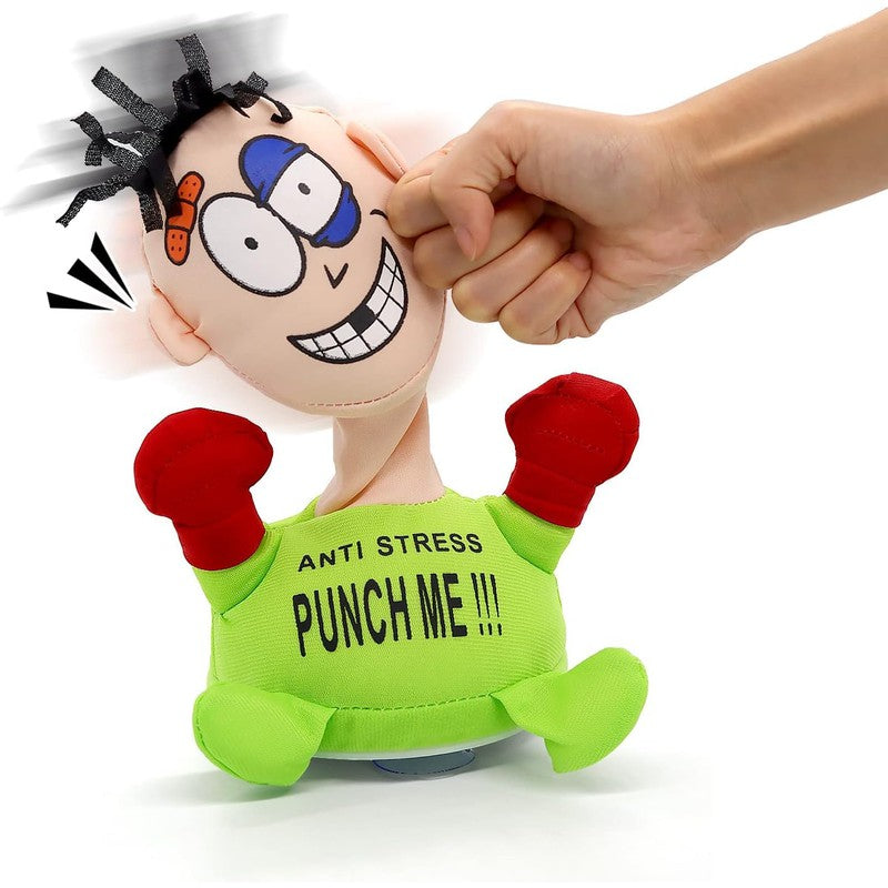 Electric Anti Stress Punch Me Plush Doll | Interactive Vent Emotion Toy with Screaming Sound