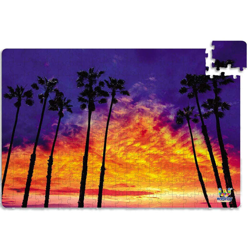 Sunset At Beach Wooden Jigsaw Puzzle, 252 Pieces