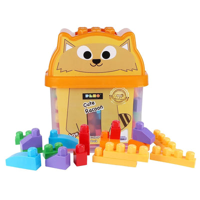 Building Blocks Bucket Pack - Cute Racoon (40 Pieces)