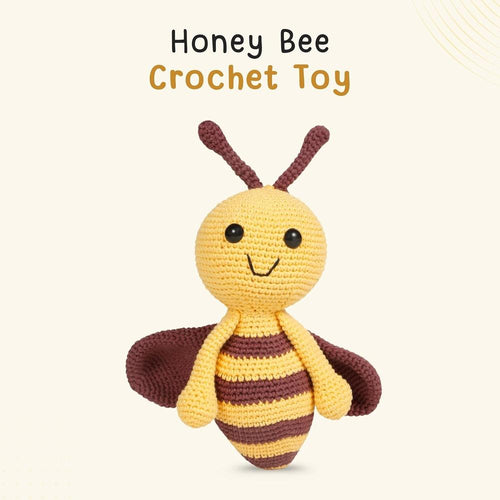 Little Ginnie Honey Bee Crochet Soft Toy - Handmade Soft Doll