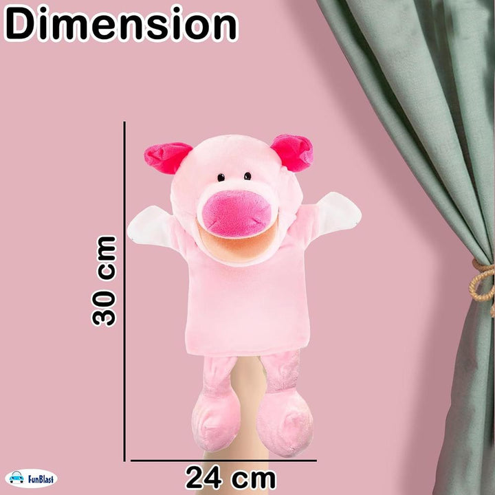 FunBlast Pig Hand Puppet for Kids | Soft Plush Animal Puppet for Storytelling, Role Play & Learning