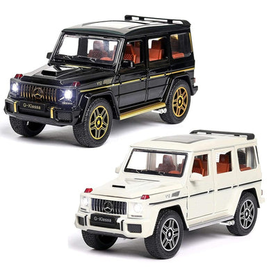 Set of 2 Diecast Cars (MERC G-63, Jeep AMG Off-Road Vehicle Klesa) | (1:32 Scale Models)