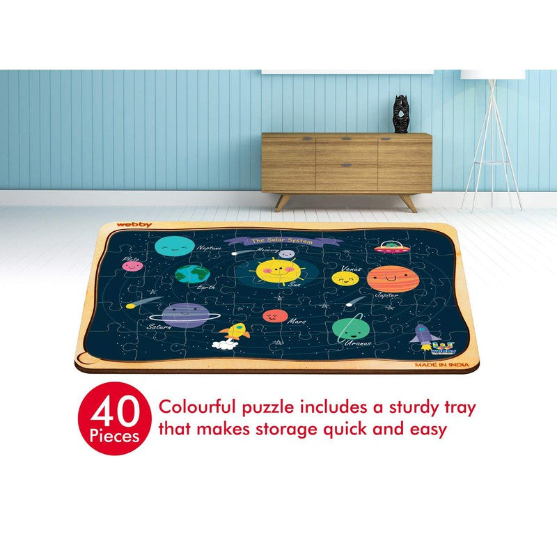 Solar System Wooden Jigsaw Puzzle, 40pcs