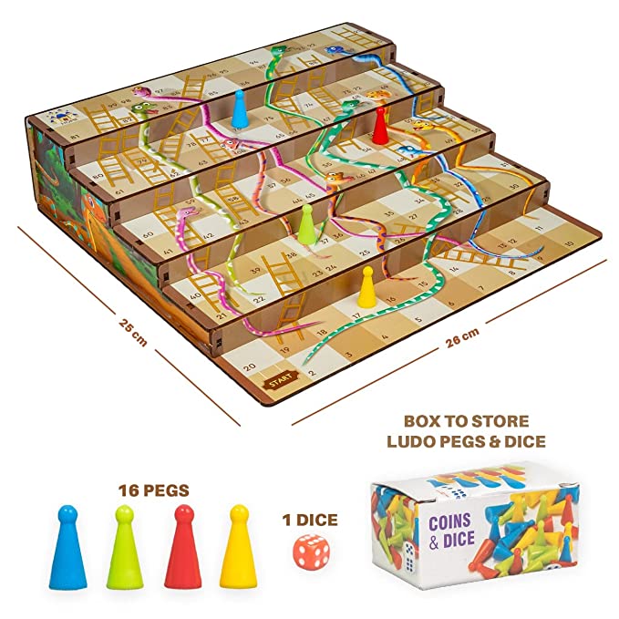 Return Gifts (Pack of 3,5,12) 3D Snakes and Ladders Board Game