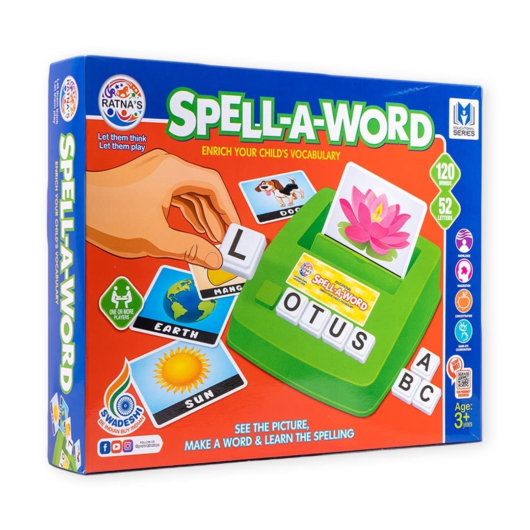 Ratna's Spell A Word – Educational Vocabulary Learning Game I 120 Words I 52 Letters
