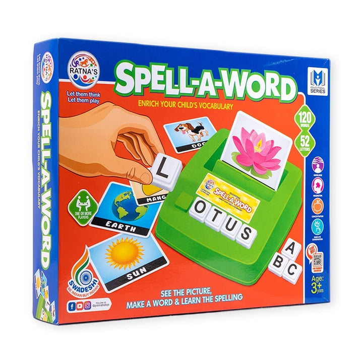 Ratna's Spell A Word – Educational Vocabulary Learning Game I 120 Words I 52 Letters