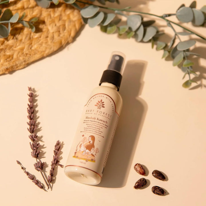 Baby Forest Mashak Kawach Mosquito Repellent Spray for Babies | 100ml | Natural Insect Repellent | Derma Safe, Vegan & Cruelty-Free