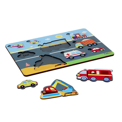 Wooden Learning Educational Puzzle (Vehicles)