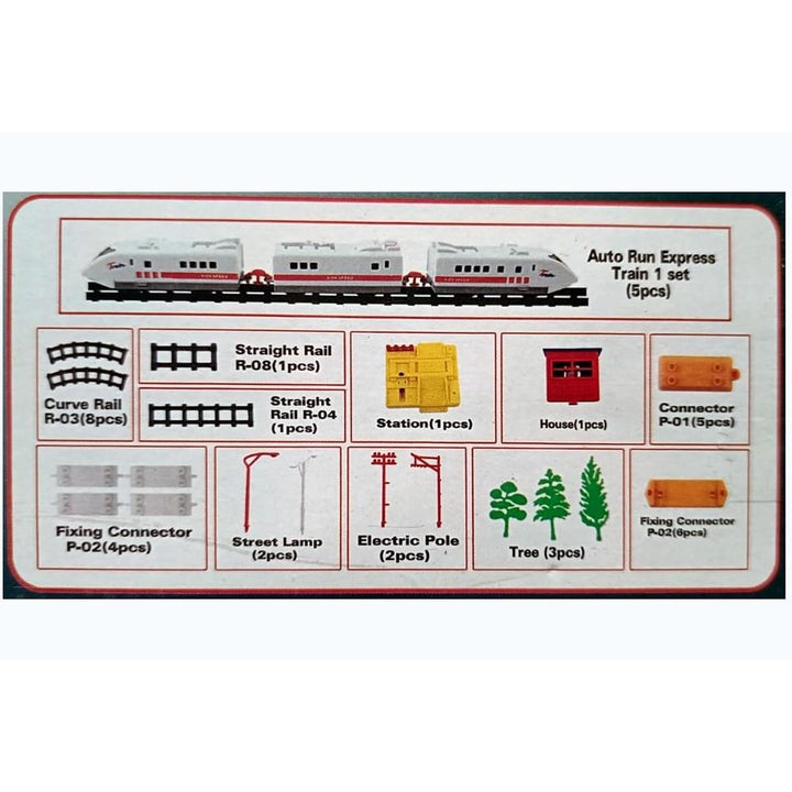 Speed Train Track Set for Kids – 39 Pieces | High-Speed Railway Train Toy with Track