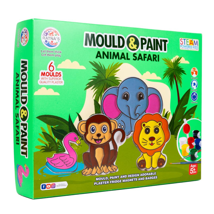 Ratna's Mould & Paint- Animal Safari I DIY Art & Craft Kit