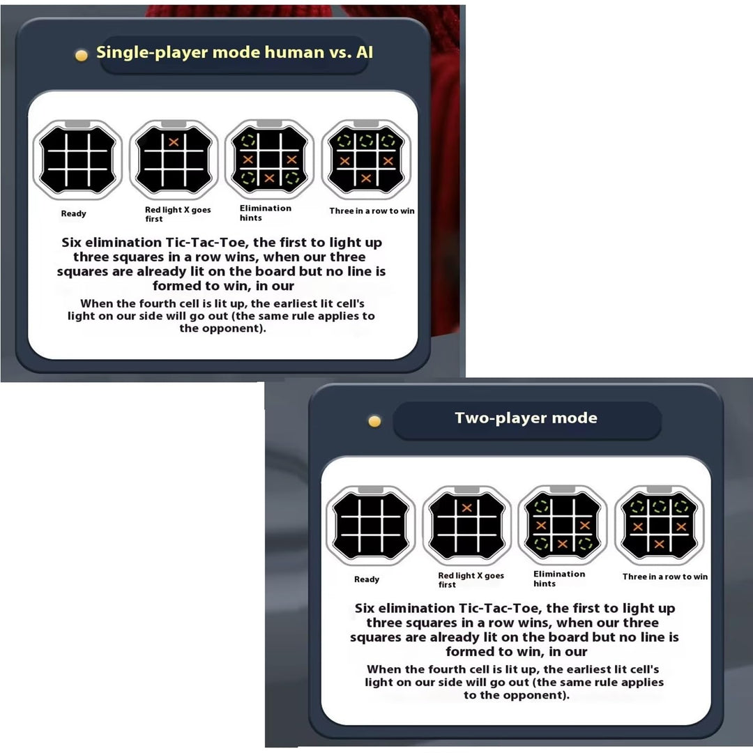 MUREN Tic Tac Toe 4-in-1 - Digital Game I Portable Handheld Puzzle Board Game