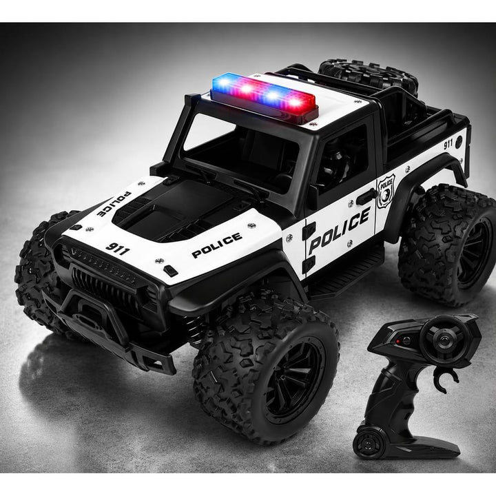 ToyBoi Remote Control Police Truck with LED Emergency Lights & Siren