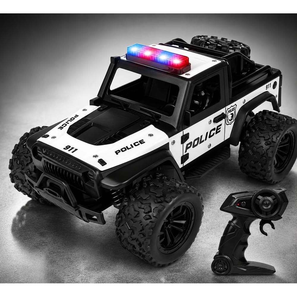 ToyBoi Remote Control Police Truck with LED Emergency Lights & Siren