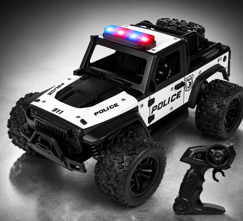 ToyBoi Remote Control Police Truck with LED Emergency Lights & Siren