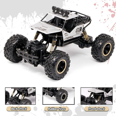 Remote Control Rock Crawler High Speed Monster Racing Car (Scale 1:16) - Silver