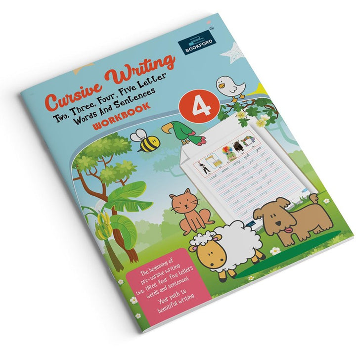 Cursive Writing Two, Three, Four, Five Letter Words & Sentences Books For Kids - Part 4