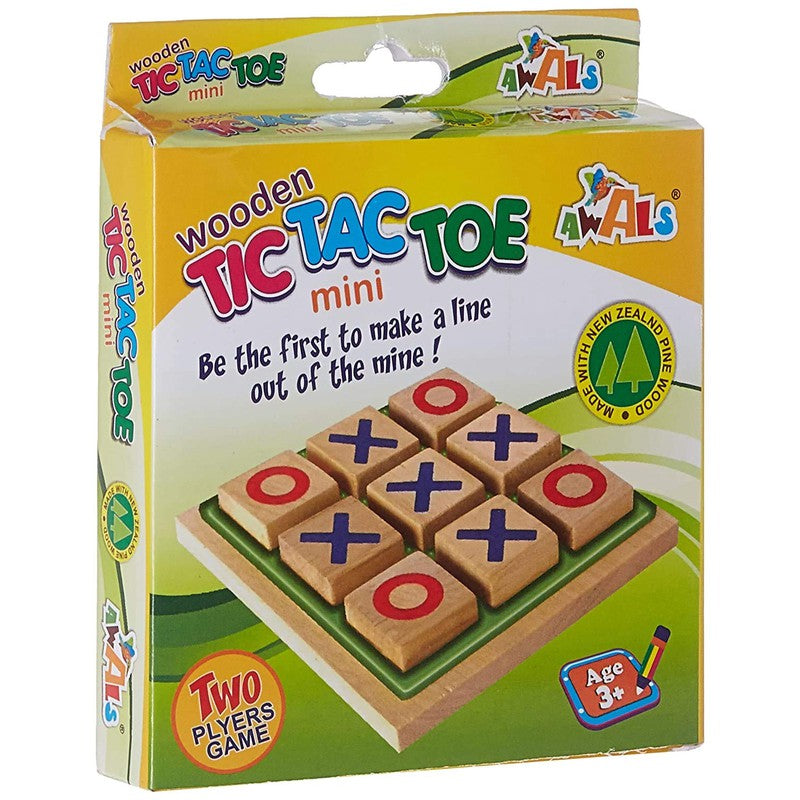 Wooden Tic Tac Toe Game for Kids | Learning Educational Board Game | Pack of 2