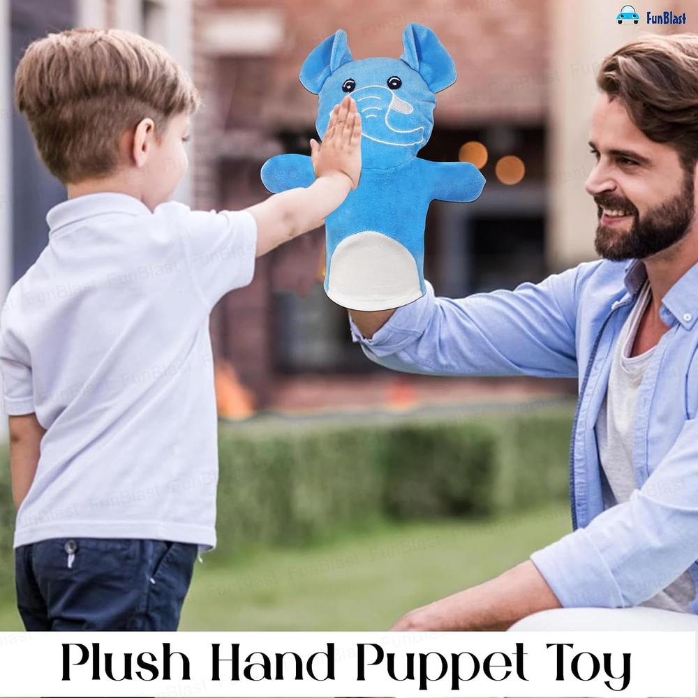 FunBlast Elephant Hand Puppet for Kids | Soft Plush Animal Puppet for Storytelling & Role Play