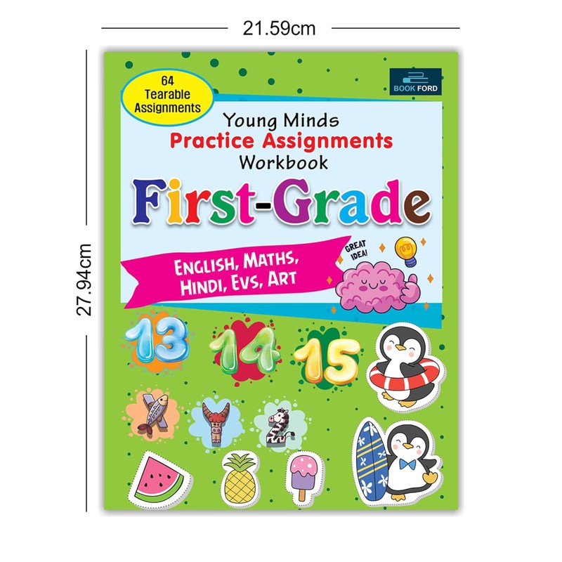 Young Minds Practice Assignments Workbook - First Grade All In 1 Books For Kids