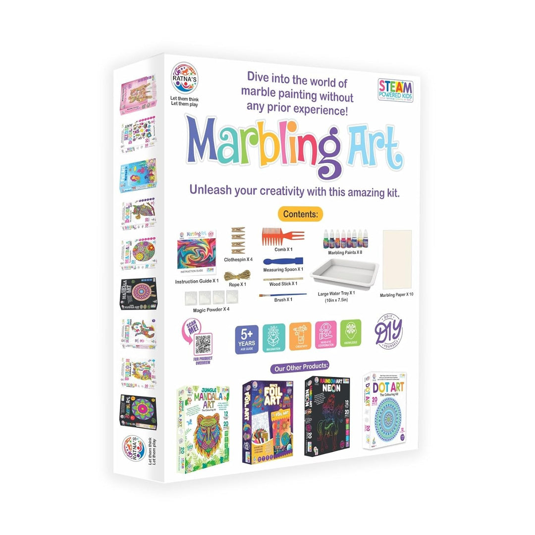 Ratna's Marbling Art & Craft Magic Paint Kit – Water Marbling | DIY Activity