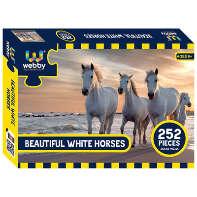 Beautiful White Horses Carboard Jigsaw Puzzle Set - 252 Pieces (6-8 Years)