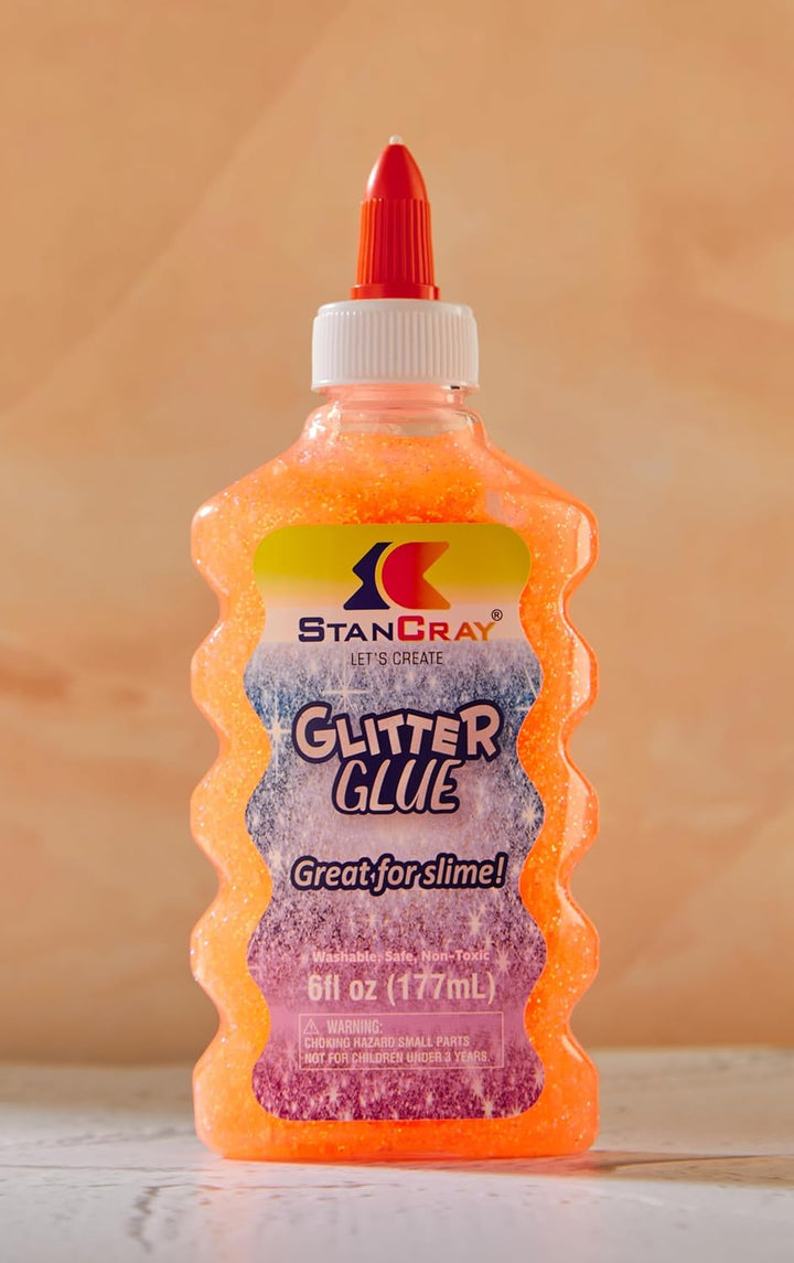 STANCRAY Washable Glitter Glue - 177ml | Liquid Glue, Extra Strong | Great for Making Slime