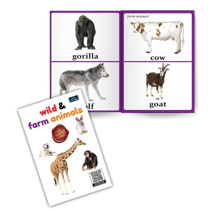 Little Readings Library Book of Wild Animals and Farm Animals For Kids - Engaging Educational Set, Interactive Learning, Colorful Illustrations, Sturdy Design, and Age-Appropriate Content