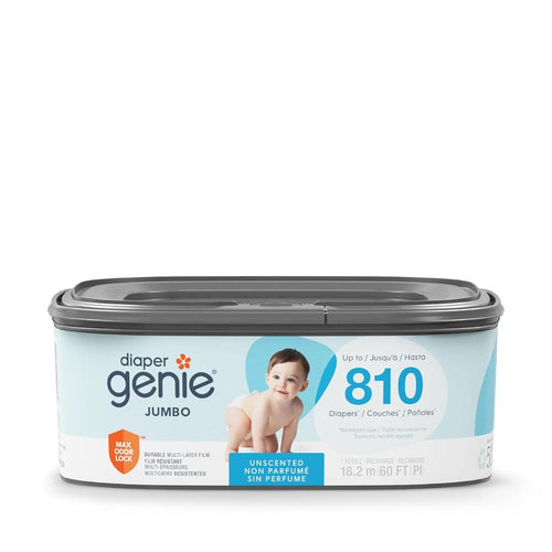 Diaper Genie The Jumbo Square Refill with Continuous Film - Hold up to 810 Newborn-Sized per Refill