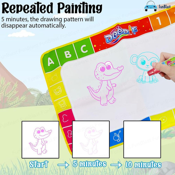 FunBlast Magic Water Drawing Mat with Rainbow Color Swatches | Aqua Magic Drawing Pad